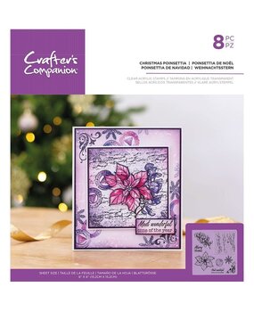 Crafter's Companion Christmas Poinsettia Clear Stamps (CC-ST-CA-CHPO) (OUTLET)
