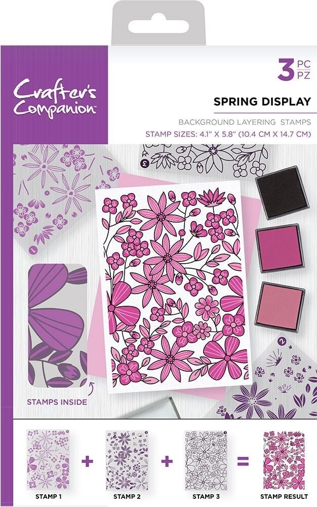 Crafter's Companion Spring Display A6 Background Layering Stamps (CC-ST-CA-BKSPR) (OUTLET) Crafter's Companion Spring Display A6 Background Layering Stamps (CC-ST-CA-BKSPR) (OUTLET)