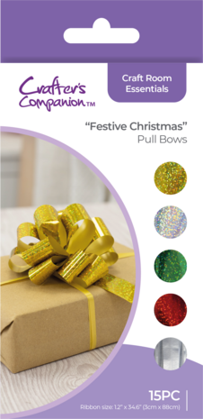 Crafter's Companion Pull Bows Festive Christmas  (CC-PBOW-FECH) (OUTLET)