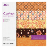 Crafter's Companion Summer Sunset 12x12 Inch Paper Pad (CC-PAD12-SSUN-30) (OUTLET)