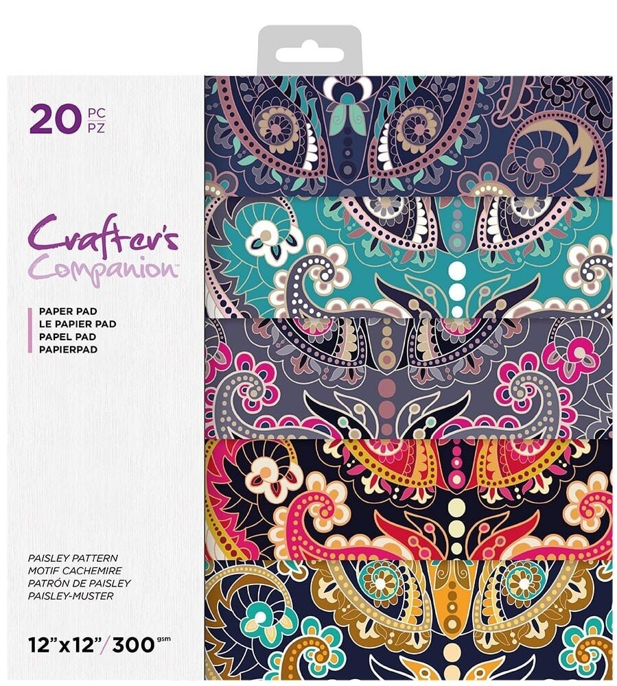 Crafter's Companion Paisley Pattern 12x12 Inch Paper Pad (CC-PAD12-CLPA) (OUTLET) Crafter's Companion Paisley Pattern 12x12 Inch Paper Pad (CC-PAD12-CLPA) (OUTLET)
