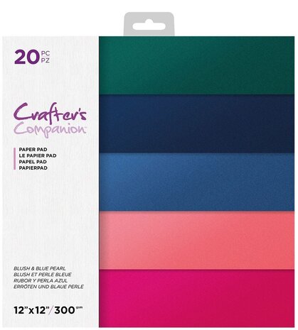 Crafter's Companion Blush & Blue Pearl 12x12 Inch Pearl Pad (CC-PAD12-BBPE) (OUTLET)