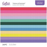 Crafter's Companion Colours of Summer 12x12 Inch Luxury Linen Card Pad (CC-LINEN12-COSU) (OUTLET)
