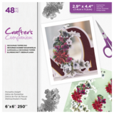 Crafter's Companion Decoupage 6x6 Inch Topper Pad Poinsettia Delight (CC-DTPAD6-POIDEL) (OUTLET)