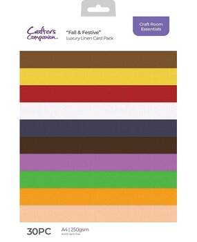 Crafter's Companion Fall & Festive A4 Bumper Linen Card Pack (CC-CRE-BUMPLIN-FAFE-A4) (OUTLET)