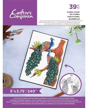 Crafter's Companion Card Front Colouring Pads Floral Flight (CC-COLPAD5-FLFL) (OUTLET) Crafter's Companion Card Front Colouring Pads Floral Flight (CC-COLPAD5-FLFL) (OUTLET)