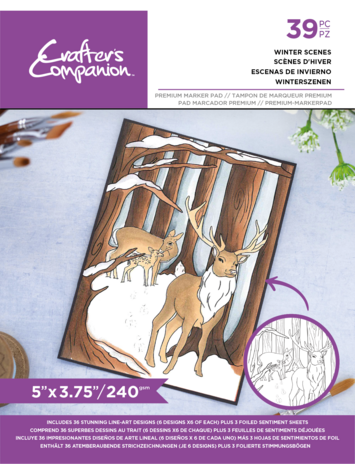 Crafter's Companion Card Front Colouring Pads Winter Scenes (CC-COLPAD-WISC) (OUTLET)