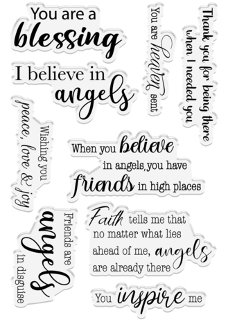 Crafter's Companion Angel Collection Clear Stamps Angel Blessings (ANG-ST-CA-ANBL) (OUTLET)