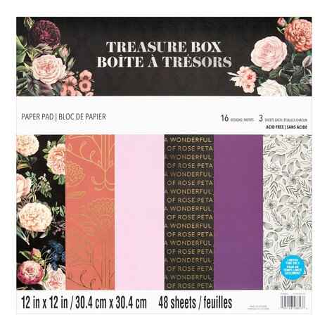 Craft Smith Treasure Box 12x12 Inch Paper Pad (MSE7932) (OUTLET)
