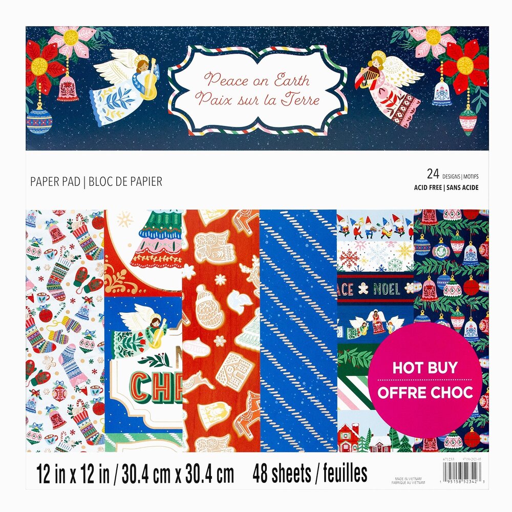 Craft Smith Peace on Earth 12x12 Inch Paper Pad (MSE7482) (OUTLET) Craft Smith Peace on Earth 12x12 Inch Paper Pad (MSE7482) (OUTLET)