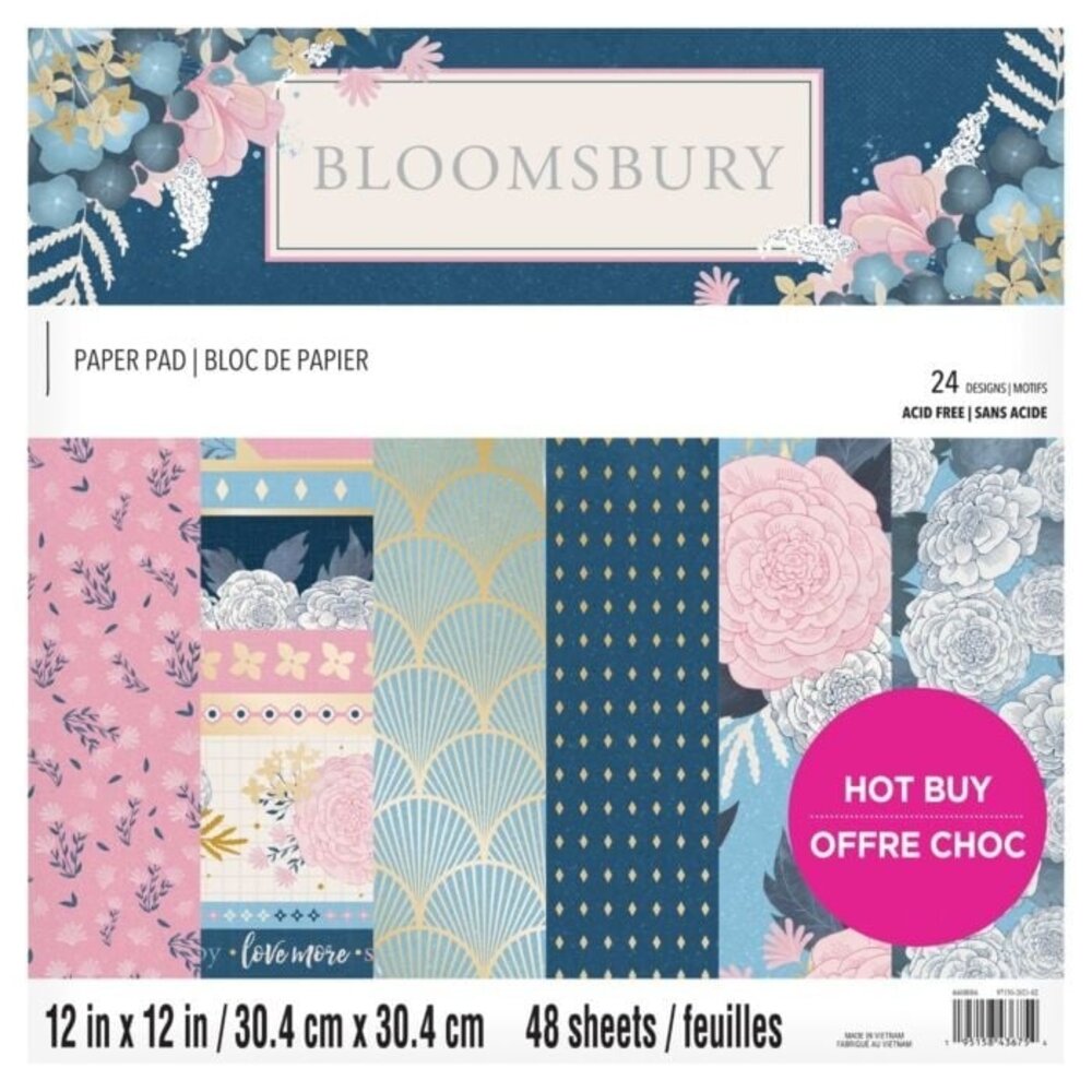 Craft Smith Bloomsbury 12x12 Inch Paper Pad (MSE7223) (OUTLET) Craft Smith Bloomsbury 12x12 Inch Paper Pad (MSE7223) (OUTLET)