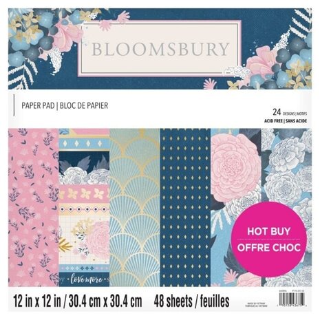 Craft Smith Bloomsbury 12x12 Inch Paper Pad (MSE7223) (OUTLET) Craft Smith Bloomsbury 12x12 Inch Paper Pad (MSE7223) (OUTLET)