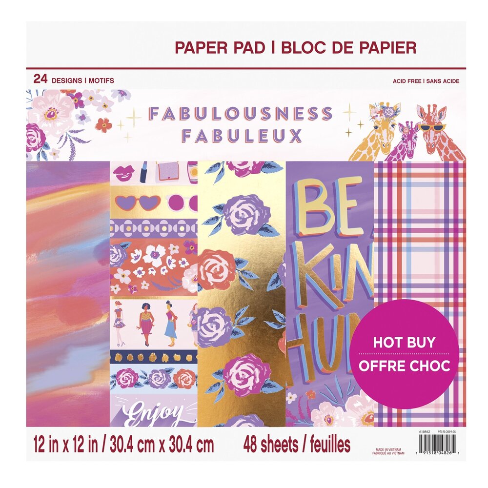 Craft Smith Fabulousness 12x12 Inch Paper Pad (MSE5208) (OUTLET)