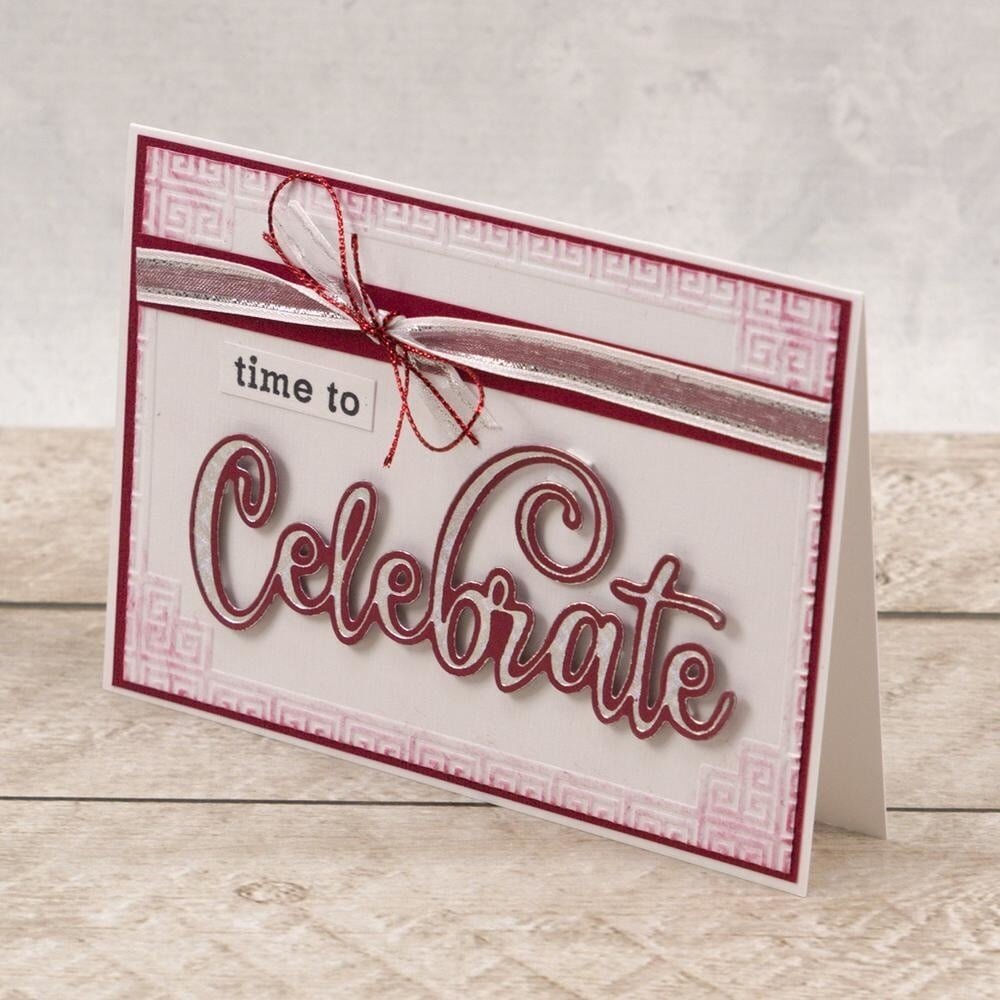 Couture Creations Celebrate Cut, Foil and Emboss Die (CO726962) (OUTLET)