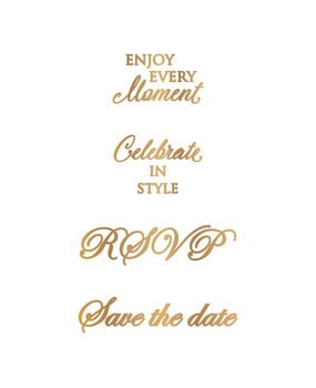 Couture Creations Small Sentiments Collection Hotfoil Stamps (4pc) (CO726847) (OUTLET)