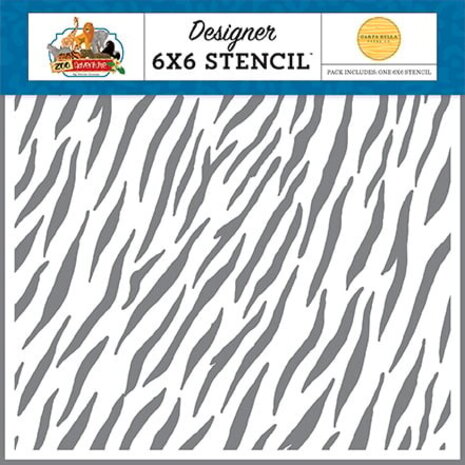 Carta Bella Zebra 6x6 Inch Stencil (CBZA128035) (OUTLET)