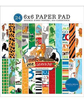 Carta Bella Zoo Adventure 6x6 Inch Paper Pad (CBZA128023) (OUTLET)