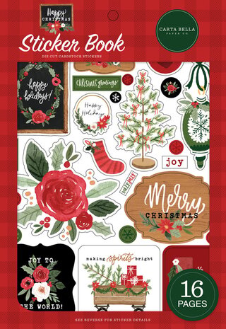 Carta Bella Happy Christmas Sticker Book (CBXM140029) (OUTLET)