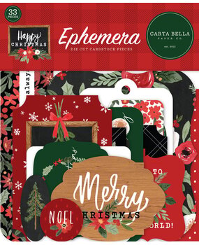 Carta Bella Happy Christmas Ephemera (CBXM140024) (OUTLET)
