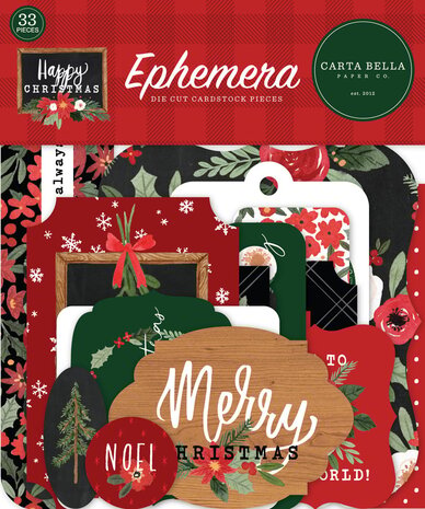 Carta Bella Happy Christmas Ephemera (CBXM140024) (OUTLET)
