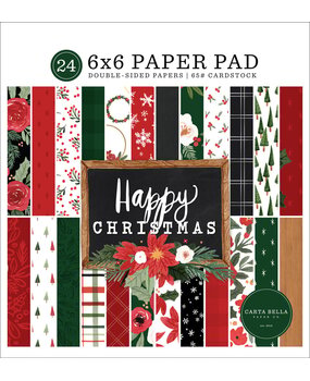 Carta Bella Happy Christmas 6x6 Inch Paper Pad (CBXM140023) (OUTLET)