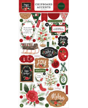 Carta Bella Happy Christmas 6x13 Inch Chipboard Accents (CBXM140021) (OUTLET)