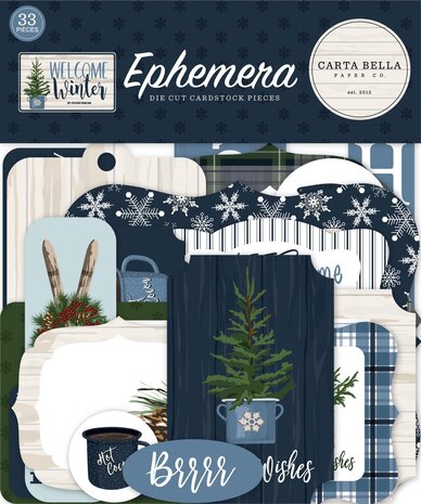 Carta Bella Welcome Winter Ephemera (CBWW142024) (OUTLET)