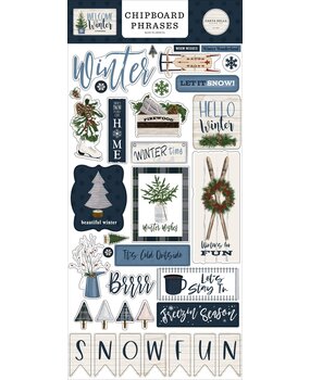 Carta Bella Welcome Winter Chipboard Phrases (CBWW142022) (OUTLET) Carta Bella Welcome Winter Chipboard Phrases (CBWW142022) (OUTLET)
