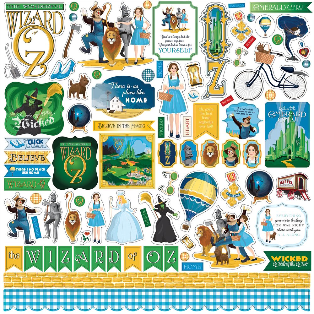 Carta Bella Wizard Of Oz 12x12 Inch Element Sticker (CBWO356014) (OUTLET)