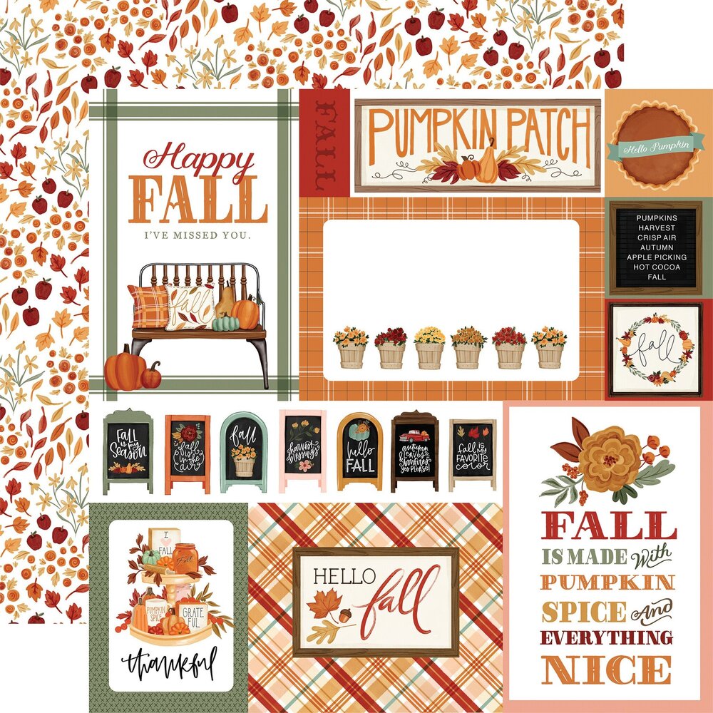 Carta Bella Welcome Fall 6x6 Inch Paper Pad (CBWF154023) (OUTLET)