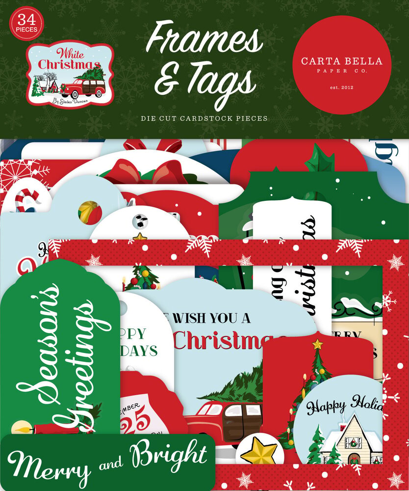 Carta Bella White Christmas Frames & Tags (CBWC156025) (OUTLET)