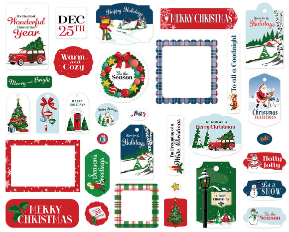 Carta Bella White Christmas Frames & Tags (CBWC156025) (OUTLET)