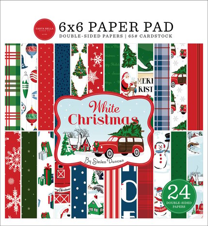 Carta Bella White Christmas 6x6 Inch Paper Pad (CBWC156023) (OUTLET)