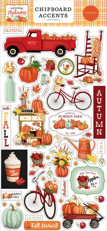 Carta Bella Welcome Autumn Chipboard Accents (CBWA138021) (OUTLET)