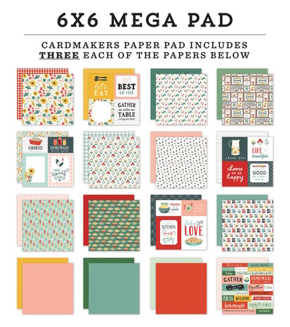 Carta Bella Sunflower Market 6x6 Inch Cardmakers Mega Pad (CBSUN144031) (OUTLET)