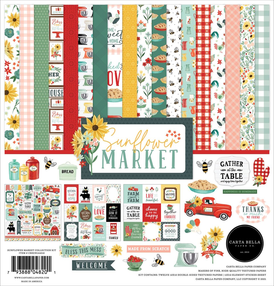 Carta Bella Sunflower Market Collection Kit (CBSUN144016) (OUTLET)