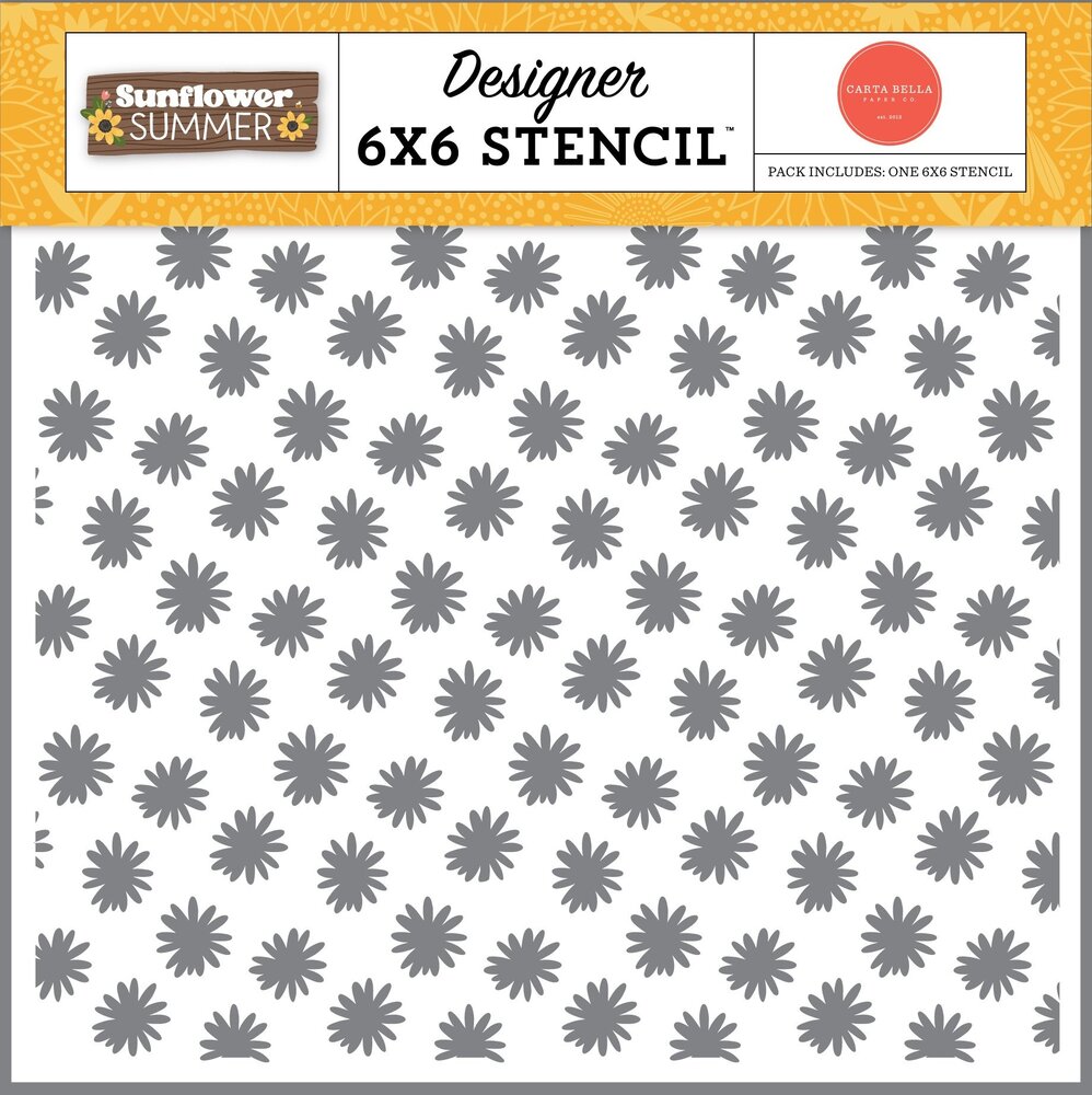 Carta Bella Always Shine Flowers Stencil (CBSS368034) (OUTLET)