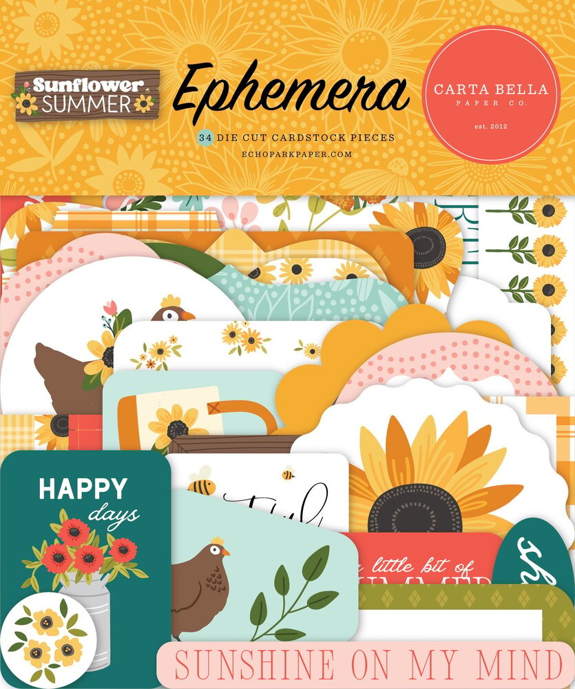 Carta Bella Sunflower Summer Ephemera (CBSS368024) (OUTLET)
