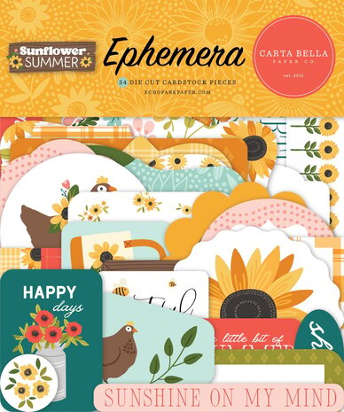 Carta Bella Sunflower Summer Ephemera (CBSS368024) (OUTLET)