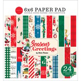 Carta Bella Season's Greetings 6x6 Inch Paper Pad (CBSG329023) (OUTLET)