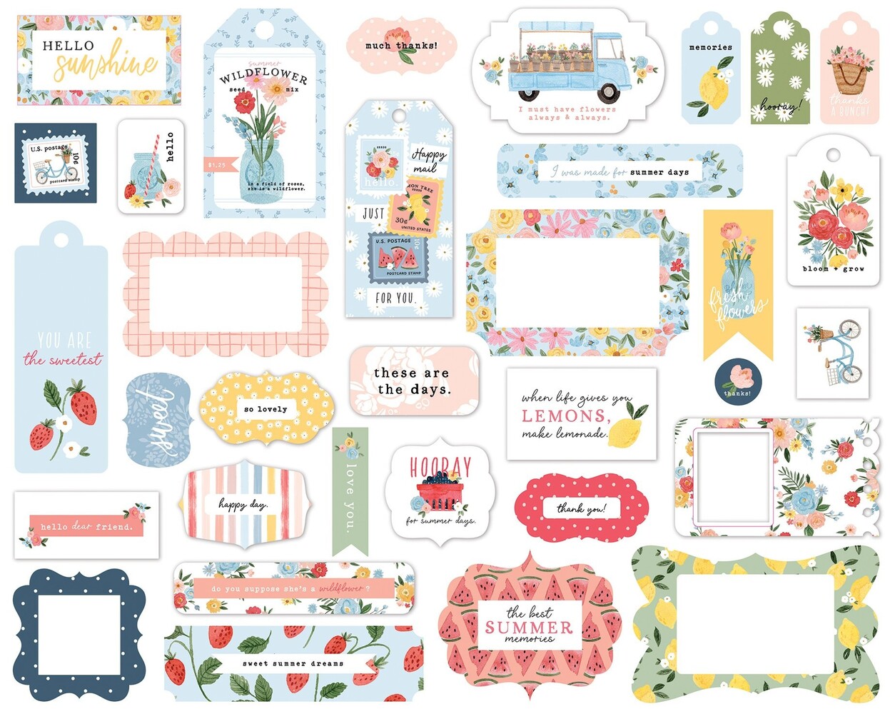 Carta Bella Summer Frames & Tags (CBS133025) (OUTLET)