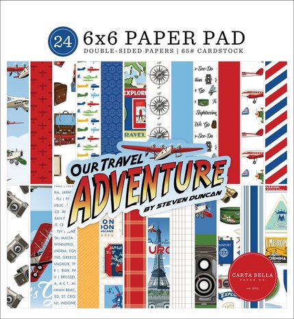 Carta Bella Our Travel Adventure 6x6 Inch Paper Pad (CBOTA131023) (OUTLET)