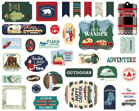 Carta Bella Outdoor Adventures Ephemera (CBOA134024) (OUTLET)