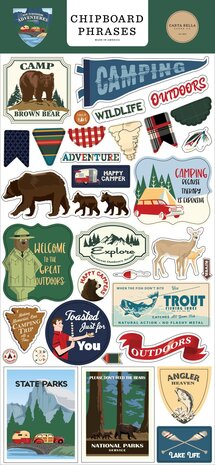 Carta Bella Outdoor Adventures Chipboard Phrases (CBOA134022) (OUTLET)