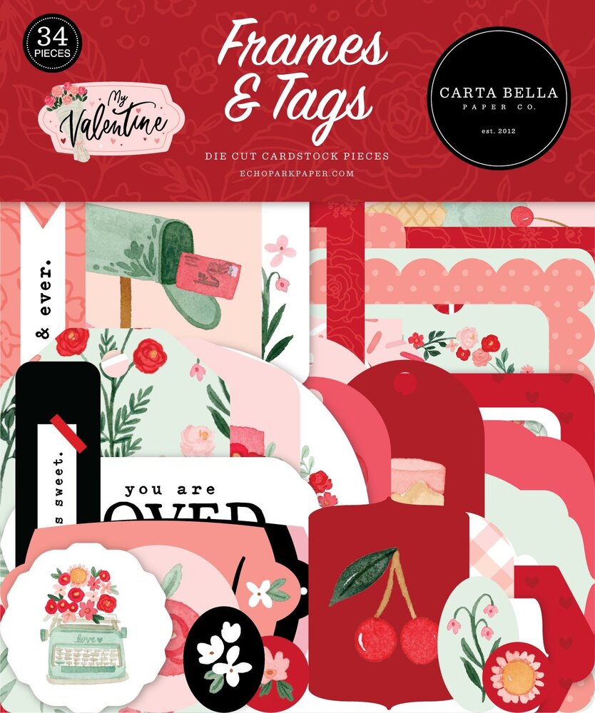 Carta Bella My Valentine Frames & Tags (CBMV294025) (OUTLET)