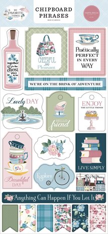 Carta Bella My Favorite Things Chipboard Phrases (CBMFT307022) (OUTLET)