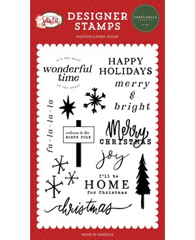 Carta Bella Fa La La La Clear Stamps (CBLS155045) (OUTLET)