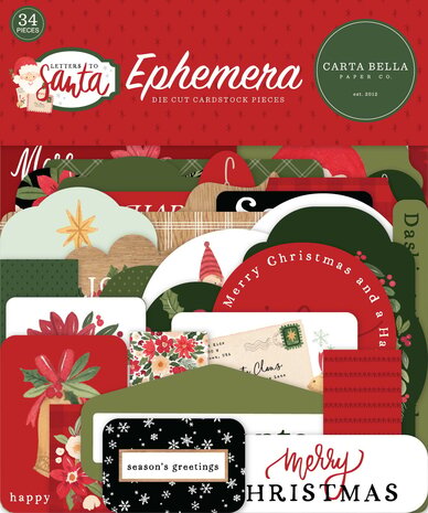 Carta Bella Letters To Santa Ephemera (CBLS155024) (OUTLET)