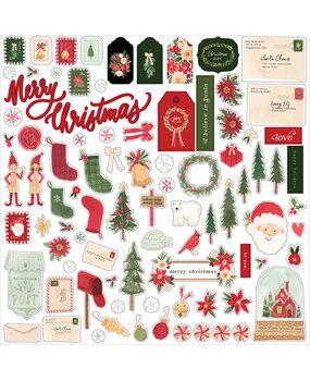 Carta Bella Letters To Santa 12x12 Inch Element Sticker (CBLS155014) (OUTLET)