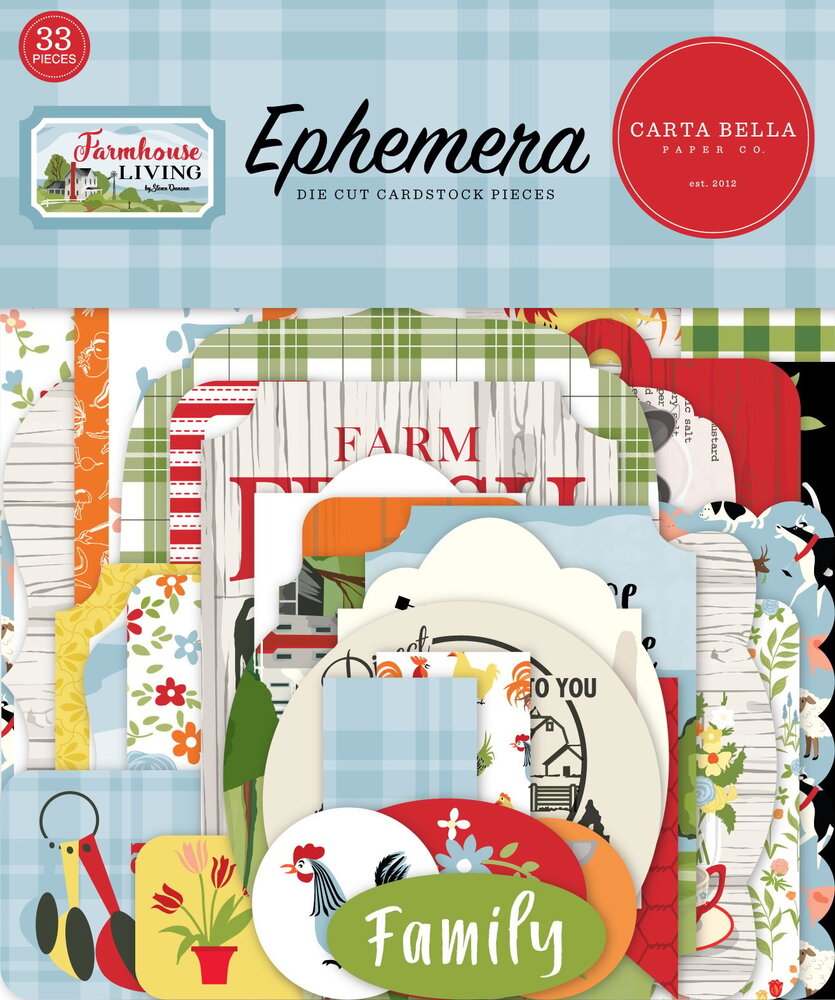 Carta Bella Farmhouse Living Ephemera (CBLIV145024) (OUTLET)